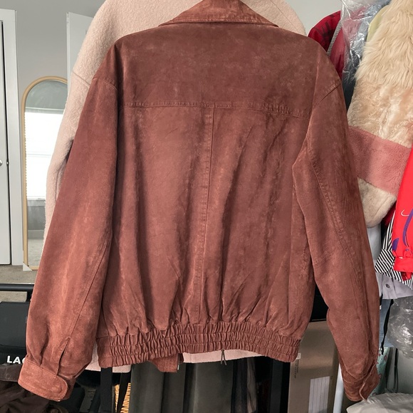 AMERICAN VINTAGE 80s/90s - Suede Mahogany Bomber Jacket - Picture 7 of 8
